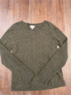 J. Crew Olive Green Crewneck Sweater